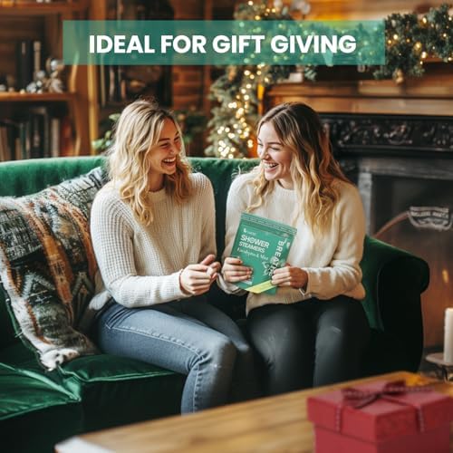 Shower Steamers Aromatherapy - 14 Pack Eucalyptus & Mint Shower Bombs and 5ml Natural Eucalyptus Essential Oils, Nasal Relief, Birthday Gifts for Women, Self Care Stress Relief Gifts for Mom Wife Her