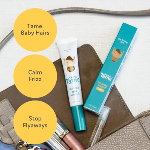 T is for Tame Taming Gel Wand – Natural Flyaway Tamer for Kids & Adults – Smooths Baby Hairs, Frizz & Static – Alcohol-Free, Vegan & Cruelty-Free Hair Styling Gel – 0.5 oz