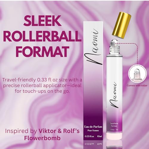 Perfume for Women Rollerball – INSPIRED by A WORLD RENOWED WOMEN'S PERFUME - Bergamot, Jasmine, Patchouli, Vanilla – Sweet, Floral, Sexy, Long-Lasting Eau De Parfum 10ml (0.33 fl oz)