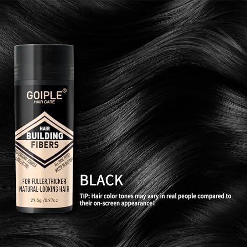 Hair Thickening Fibers&Pump Applicator Set Professional Hair Styling Set- Hair Fibers Barber Enhancement Spray for Mens Hair&Beard- Hairline Enhancer & Volumizing Spray Barber Enhancement Card (Black)