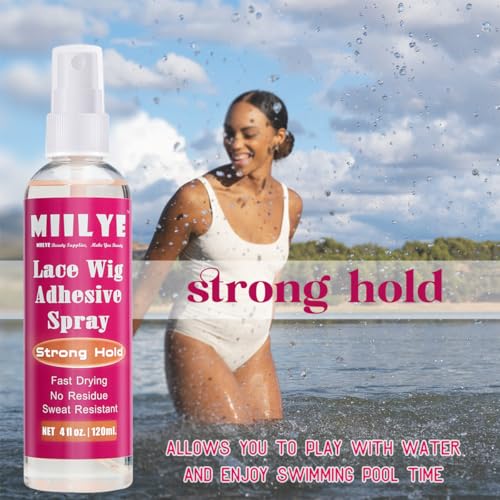 MIILYE Wig Glue Spray Set for Front Lace | White Glue and Remover With Melting Band | Lace Kit for Wig Installation