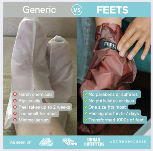 Foot Peel Mask with Eucalyptus and Lavender (2-Pack) | Remove and Exfoliate Dead Skin | Perfect for Men and Women | Removes and Repairs for Dry, Rough, Cracked Heels and Calluses