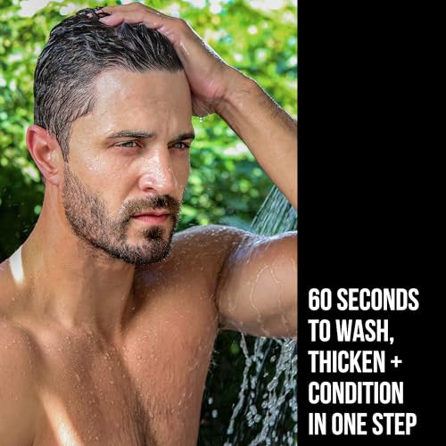 RUGGED & DAPPER 2-in-1 Mens Shampoo and Conditioner - Biotin Hair Thickening Shampoo for Men - SLS-free and Paraben-Free