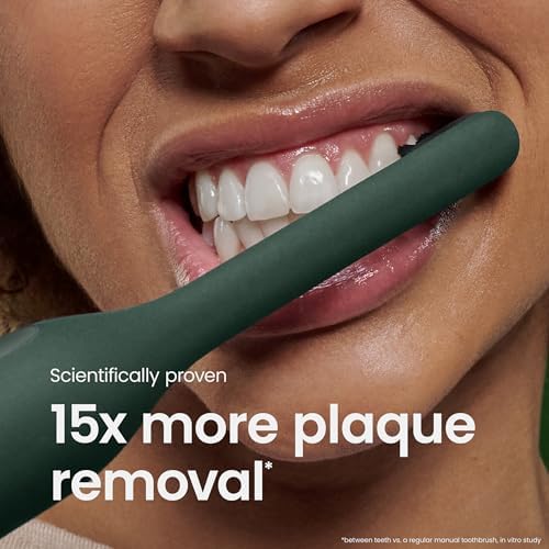 quip Ultra Brush Pod Refill Heads - 4 Pack - Verified quip Brush Head Refills for Sonic Electric Toothbrushes - Soft Bristles, Compact - Last 3 Months Each - Black