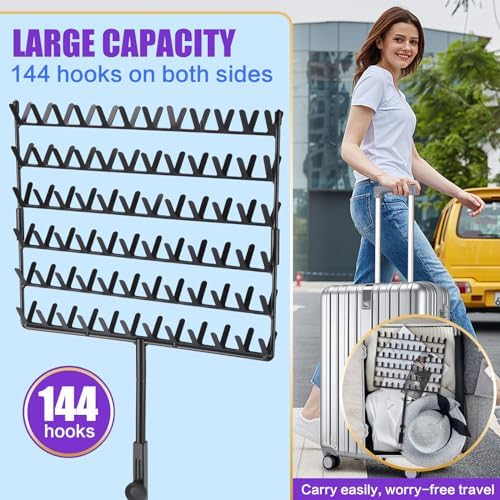 GADFISH Braiding Hair Rack Desktop, 144 Pegs Height Adjustable Braiding Rack for Hair, 360° Rotation Hair Extension Holder, Hair Rack for Hair Braider with Braiding Hair Supplies