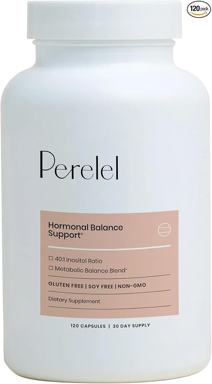 Perelel Hormone Balance Support - Myo & D-Chiro Inositol + Alpha Lipoic Acid + Berberine Supplements - Hormone Support for Women - Gluten, Dairy and Soy Free + Non GMO (30 Day Supply)