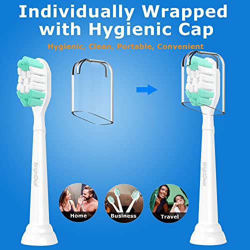 Replacement Toothbrush Heads for Philips Sonicare ProtectiveClean 4100 5100 6100 DailyClean DiamondClean EasyClean PowerUp Plaque Control Gum Health C2 G2 HX6817/01 HX6857/11 White, 4 Pack
