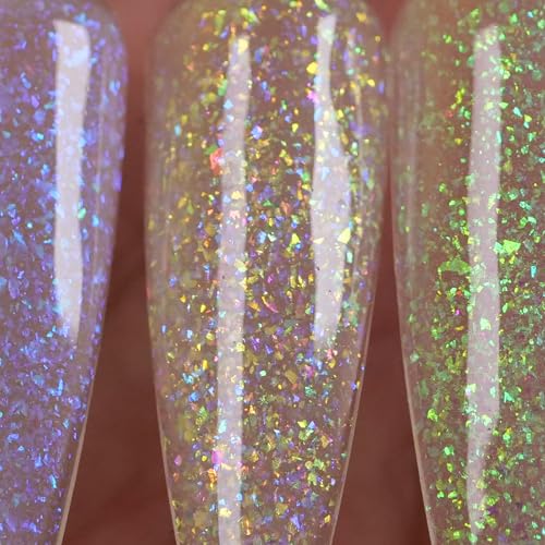 Glow in the dark Opal Gel Nail Polish 6 Colors Set Color Changing Semi Clear Gel Polish (GP015)