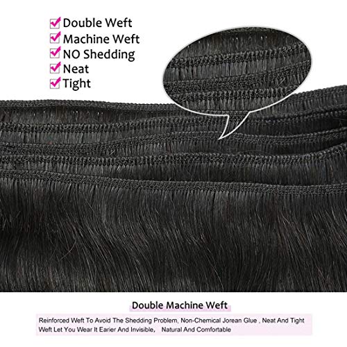 Liang Dian 10 Inch Short Human Hair Bundles Natural Color 4 Bundles 12A Brazilian Virgin Hair 100% Unprocessed Straight Human Hair(10"10"10"10")