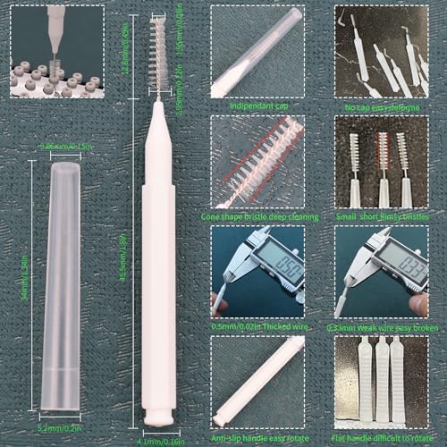 Shower Head Cleaning Brushes, Anti Clogging Cleaner Brush Shower Nozzle Clog Tools Showr Head Nozzle Picks Small Showerhead Cleaner Brush for Small Holes Gaps Nozzles Crevices Jewelry Cleaning 20PCS