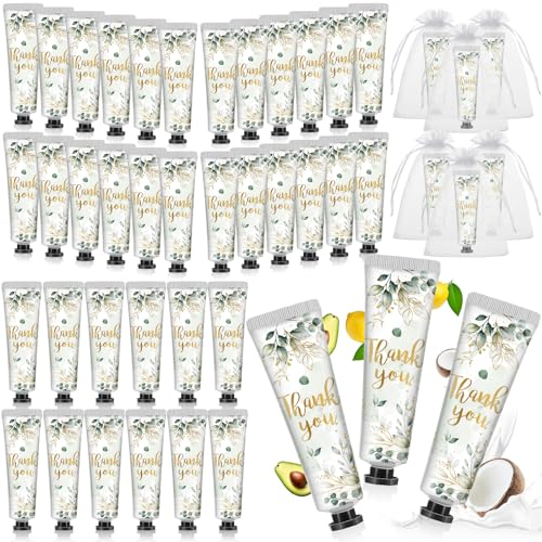 48 Sets Baby Shower Hand Cream Bulk Thank You Baby Shower Favors Bridal Thank You Hand Cream for Guests Travel Size Lotion with Organza Bags