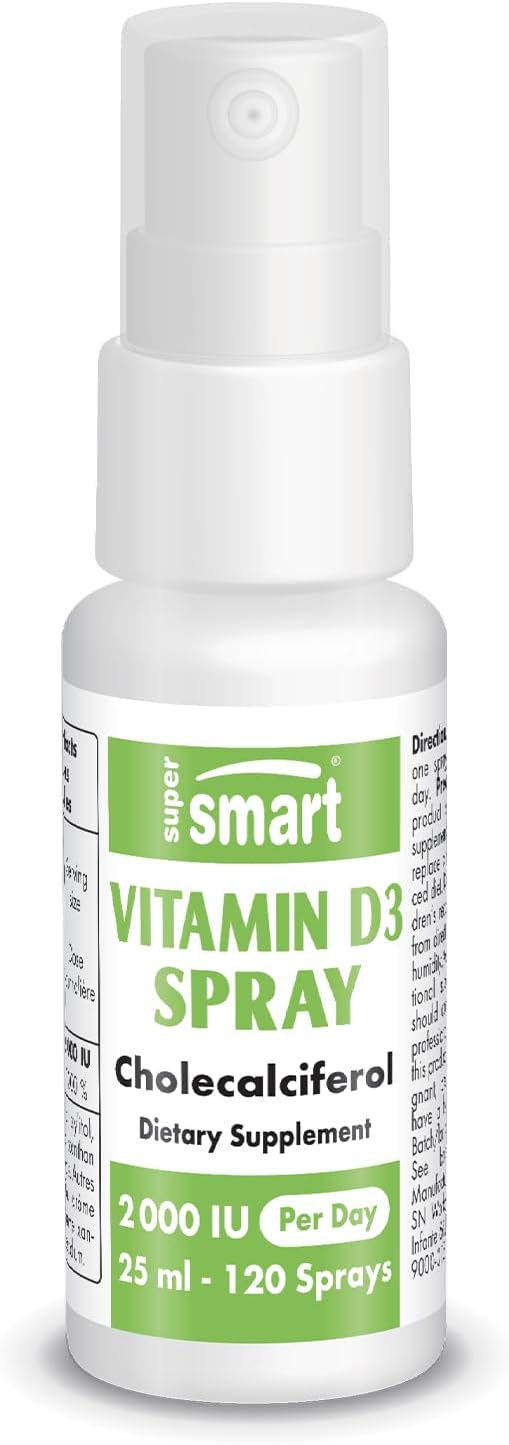 Supersmart - Vitamin D3 Spray 2000 IU (Cholecalciferol) | Non-GMO & Gluten Free - 25 ml