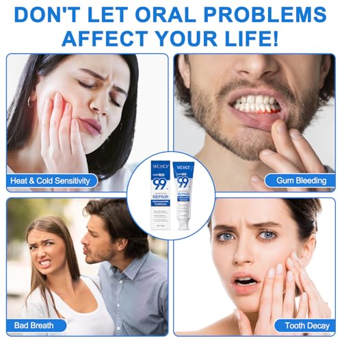 9.9% Hydroxyapatite Toothpaste 2 Pack, Nano Hydroxyapatite Toothpaste Protects Enamel and Strengthens Teeth, Cleans and Cares for Oral Health, Promotes Freshens Breath