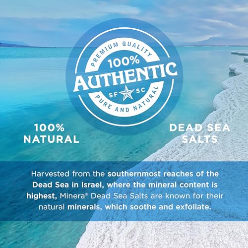 Minera Fine Grain Dead Sea Salt for Bath & Foot Soaks – 5 lbs, Fast-Dissolving, 100% Pure and Natural, Unscented, Skin-Softening Sea Salt
