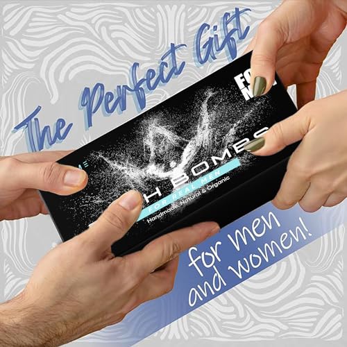 Bath Bombs for Men, Gift Set of 18 Scented Organic Handmade Bath Bombs of 2.5 oz with Natural Essential Oils. Perfect for Boyfriend, Husband, Father or Friend, by ZenseMe