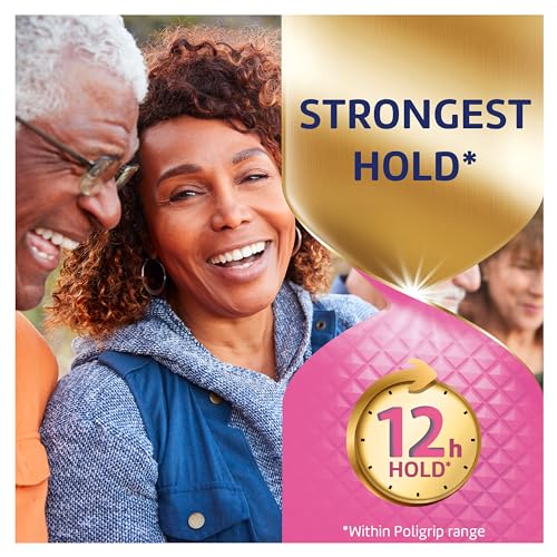 Poligrip Denture Adhesive, Power Max Hold Plus Comfort Denture Adhesive Cream, 2.2 Ounces (Pack of 4)