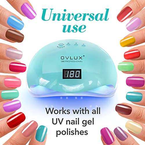 Tiffany UV LED Nail Lamp - 180W Professional Gel Polish Light with 57 Bulbs, 16 Files & Buffers
