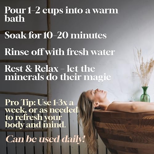 Dead Sea Warehouse-Amazing Minerals Dead Sea Bath Salts,100% Full Mineral Therapeutic Bath Salts, Detoxifying & Moisturizing, Exfoliating for Dry Skin, Unscented(5 lbs)