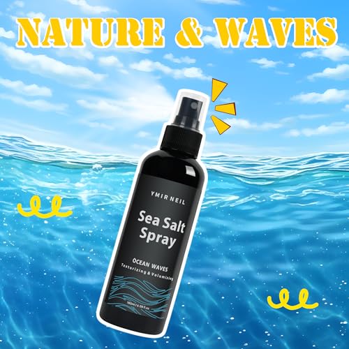 Natural sea salt spray for men,Add volume,thickness,texture&hairstyle,Beach Waves,6.0 fl oz,