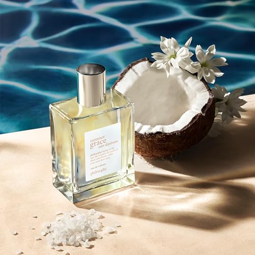 philosophy solar daydream eau de toilette - sweet & floral women's perfume - with notes of jasmine, coconut & saltwater - long lasting fragrance