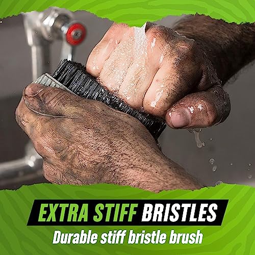 Grip Clean - Heavy Duty Nail Brush for Cleaning Fingernails - Nail Cleaning Scrub Brush for Men & Women - Mechanic Brush. Nail Brush Cleaner for Hands & Under Nails. Stiff Bristle Brush