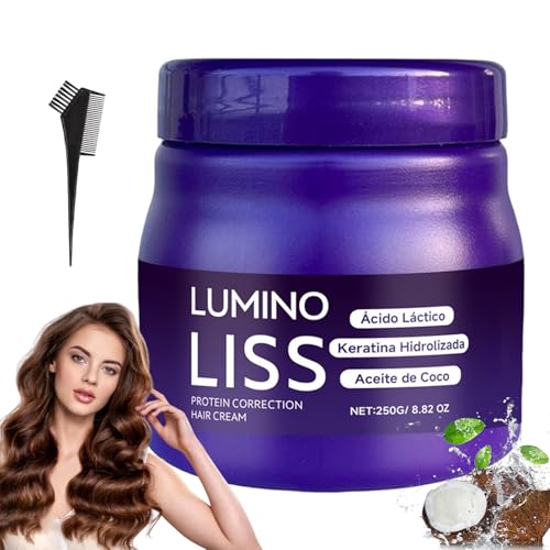 Sin Formol, Keratina Sin Formol Para Alisar El Pelo, Alisado Lum-inoliss Para Cabello Sin Formol, Hair Straightening Cream, Restores Hair Natural Silkiness, Frizz-Free for All Hair Types (1, 1PC)