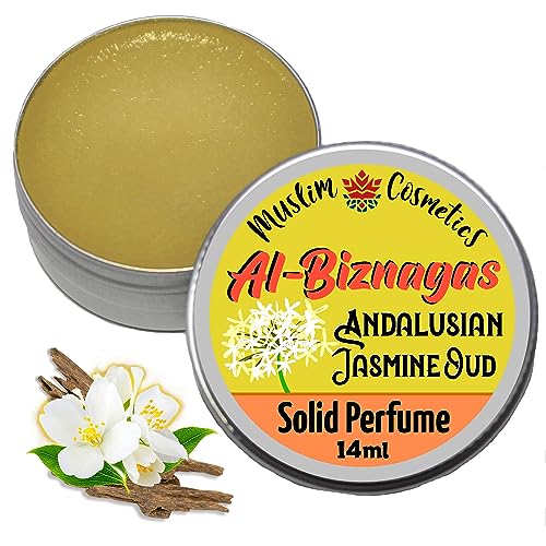 Jasmine SOLID perfume | Andalusian Oud | Agarwood oil | Halal | Vegan || Made in Canada - Muslim Cosmetics - Al-Biznagas 0.5oz / 14ml