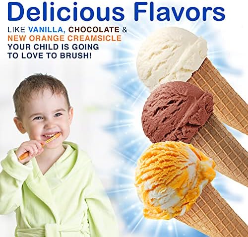 Tanner's Tasty Paste Vanilla Bling - Anticavity Fluoride Children’s Toothpaste/Great Tasting, Safe, and Effective Vanilla Flavored Toothpaste for Kids (3-Pack)