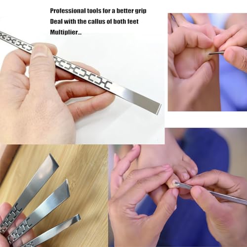 Stainless steel ingrown toenail pedicure knife set,professional foot skin scraper repair sharp blade kit for nail corn callus paronychia treatment. (1)