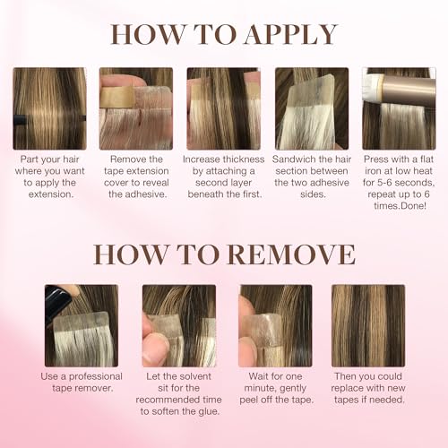 GOO GOO Hair Extension Tape Double Sided Adhesive Replacement Tape, Professional Strong Tapes for Tape in Hair Extensions 120pcs, 1.6 * 0.3inch per Piece