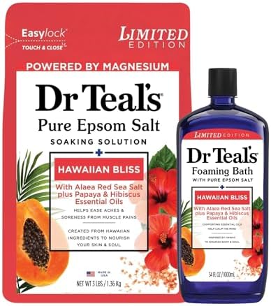 Dr Teal's Hawaiian Bliss Pure Epsom Salt Soak and Foaming Bath (Hawaiian Bliss)
