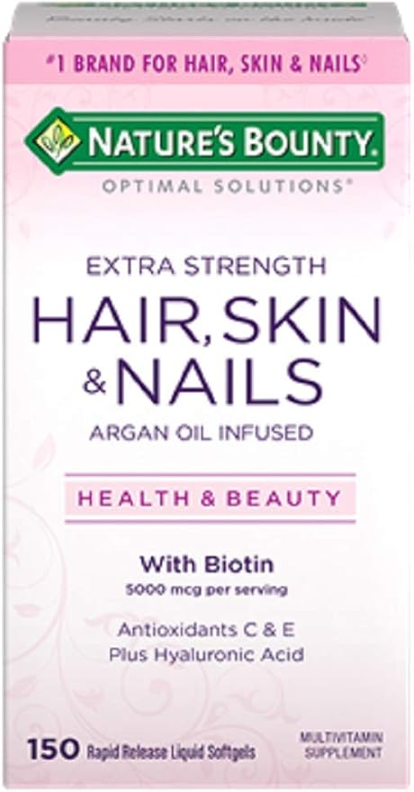 Nature's Bounty Extra Strength Hair Skin Nails, 150Count, Pack of 3