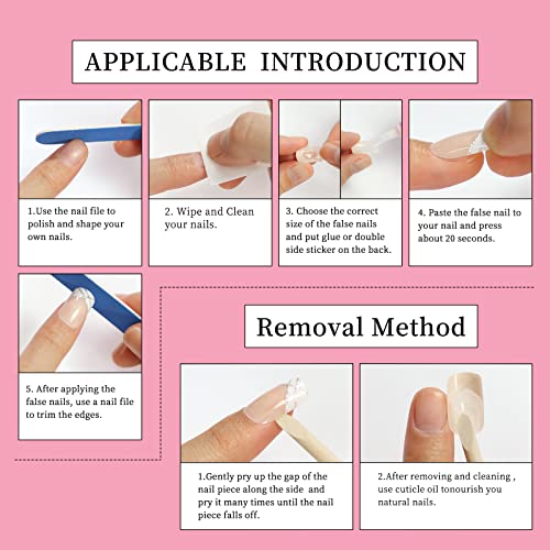 Handmade Press on Nails Full Cover Luxurious 3D Crystal False Nails Super Extra Long Stiletto Diamonds Art Decoration Fake Nails Manicure Kit Nail Art Tips Gift for Women Girls Wedding Party