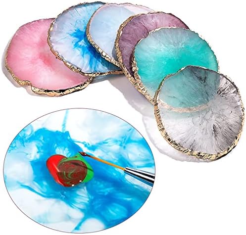 Resin Cosmetic Makeup Palette, Nail Art Palette, DIY Makeup Mixing Palette, Beauty Salon Color Cream Mixing Palette, Nail Art Painting Mixed Color Palette, Nail Gel Color Makeup Display Boar