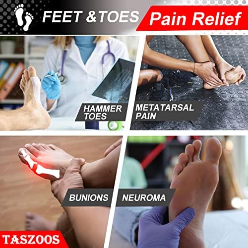 Toe Separators, (3 Pairs, Blue)Toe Spacers, With Soft & Breathable Metatarsal Pads, For Straighten Overlapping Toes, Realign Crooked Toes, Hammer Toe, Calluses, Bunions, Effectively Pain Relief