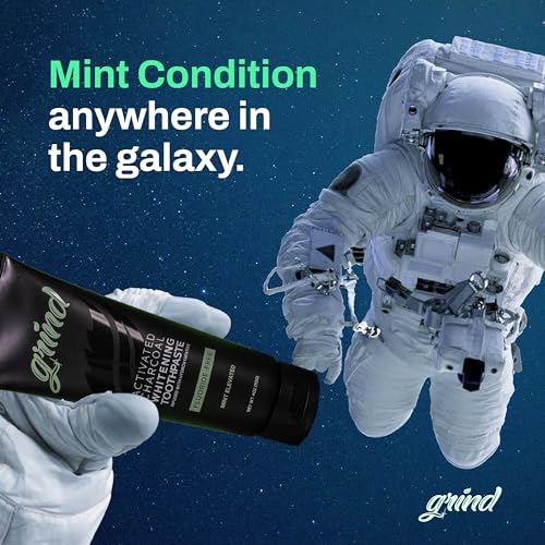 Grind Fluoride Free Hydroxyapatite Toothpaste, Theobromine, Activated Charcoal, Whitening, Dentist Recommended, Natural, Made in USA, 4 oz, 2 pk