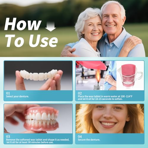 Dentures DIY Kit, Create Your Perfect Smile at Home: DIY Denture Fake Teeth Kit - Easy, Affordable, and Customizable Denture Solution-X05