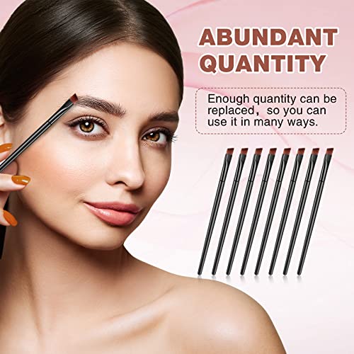 meekoo 150 Pcs Eyebrow Tint Disposable Angled Eyebrow Brushes Eyeliner Makeup Soft Cosmetic Blending Slanted Disposable Concealer Eyeshadow Brushes for Women Girl, Black