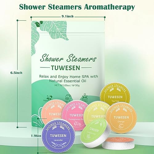 Shower Steamers Aromatherapy - Gifts for Women,Variety Pack of 16 Shower Bombs with Essential Oils - Relaxation and Self Care Gifts for mom.Enjoy Aromatherapy SPA at Home!