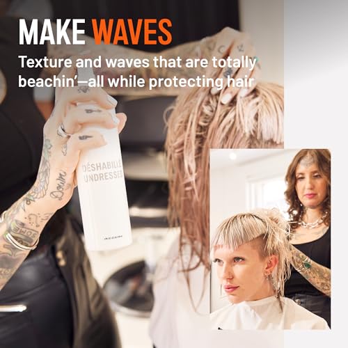 Hairstory Undressed, Texturizing Salt Free Hairspray, Ideal for All Hair Types, Beach Waves & UV Protection, Volumize & Enhance Hair Texture, 8oz