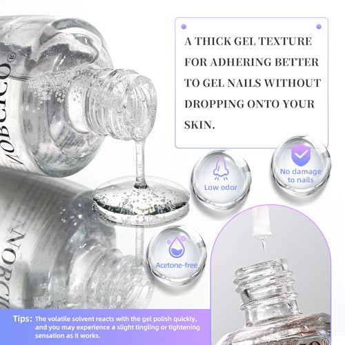 Gel Polish Remover Kit for Gel & Shellac Nails – 2-5-Minutes Fast Removal, No Soak Needed with Cuticle Pusher | Acetone-free Gel Remover for Nails, Travel-Friendly & Pro-Grade, At-home Salon Use