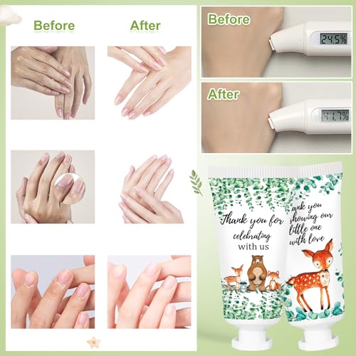 50 Pcs Baby Shower Hand Cream Gifts Bulk,Woodland Baby Shower Party Favors Gifts for Guests Figure Hydrating and Soothing Hand Lotion for Wedding Thank You Favors Party Stuffers