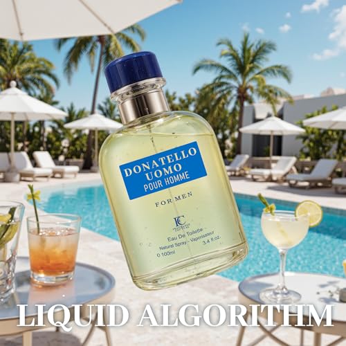 3Pack Men Colognes Combo Set Donatello Uomo&Blue Ocean&Donatello Light Blue 3.4 Fl Oz Each Eau De Parfume Spray with Woody Floral & Fruity Scent Perfume Gift Set Day to Night Use Fragrances