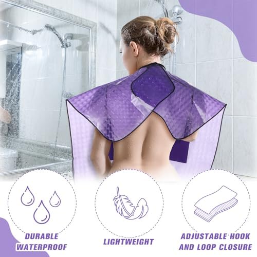 Cuffbow 2 Pcs Waterproof Post Surgery Shower Capes Post Mastectomy Must Haves Garment for Mastectomy Chest Shoulder Surgery Recovery Shower Protection