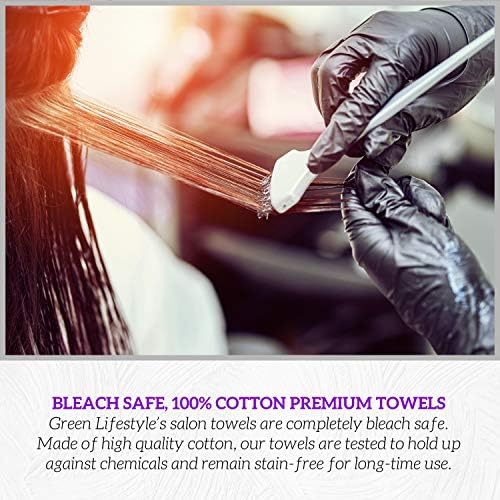 GREEN LIFESTYLE Black Bleach Proof Towels Bulk Sets 100% Cotton 16' X 25' Premium Spa Quality, Super Soft and Absorbent for Gym, Pool, Spa, Salon and Home 12 Pack