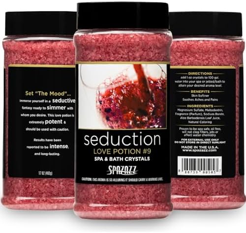 Spazazz SPZ-505 Set The Mood Crystals Container Bath Minerals, 17-Ounce, Love Potion No.9 Seduction