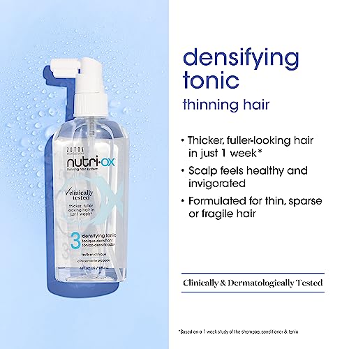 NUTRI-OX Densifying Tonic Thicker, Fuller-Looking Hair | For Extremely Thin Hair | 30-Day Supply | Clinically & Dermatologically Tested | Color-Safe
