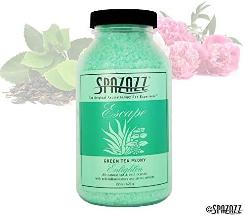 Spazazz SPZ-109 Escape Aromatherapy Crystals Container, 22-Ounce, Green Tea Peony Enlighten