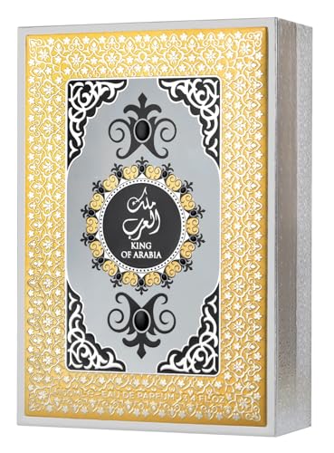 Lattafa Pride King of Arabia 100 ml EDP – Unisex Fragrance with Bergamot, Mint, Black Tea, Ginger, Leather & Vanilla – Warm Spicy Aromatic Scent