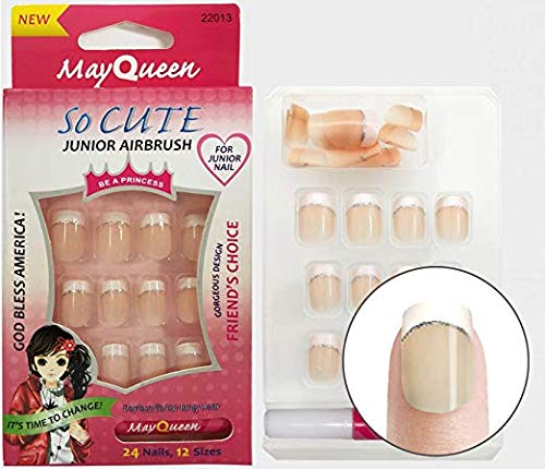3pack 72Tips So Cute Artificial False Fake Junior Nail With Glue For Kids (22113/22013/22111)